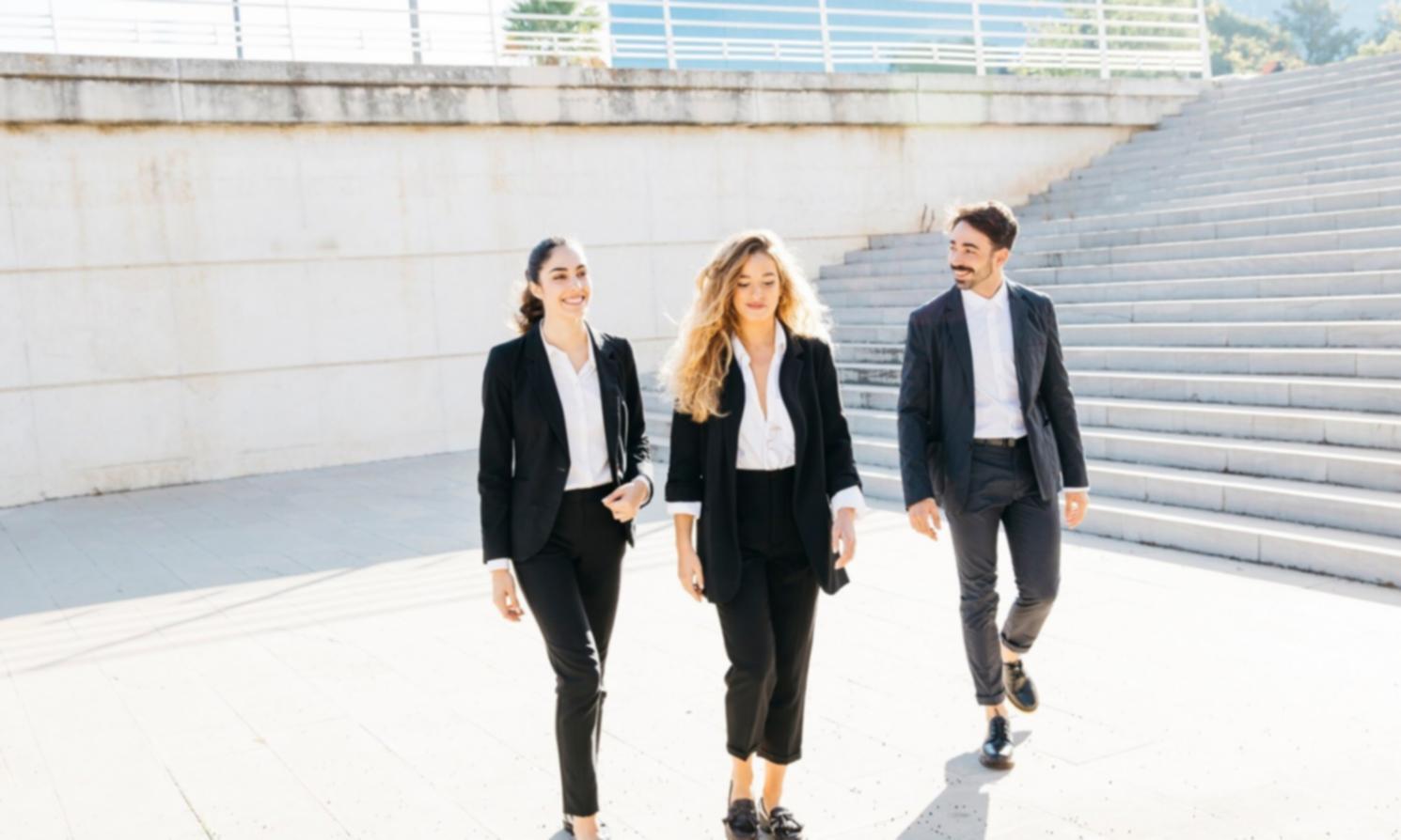 Studierende bei der Arbeit an Finanzprojekten